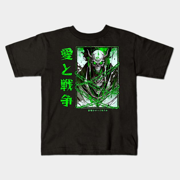 Japanese Demon | Anime Demon | Anime Shinigami Kids T-Shirt by Ryo Li